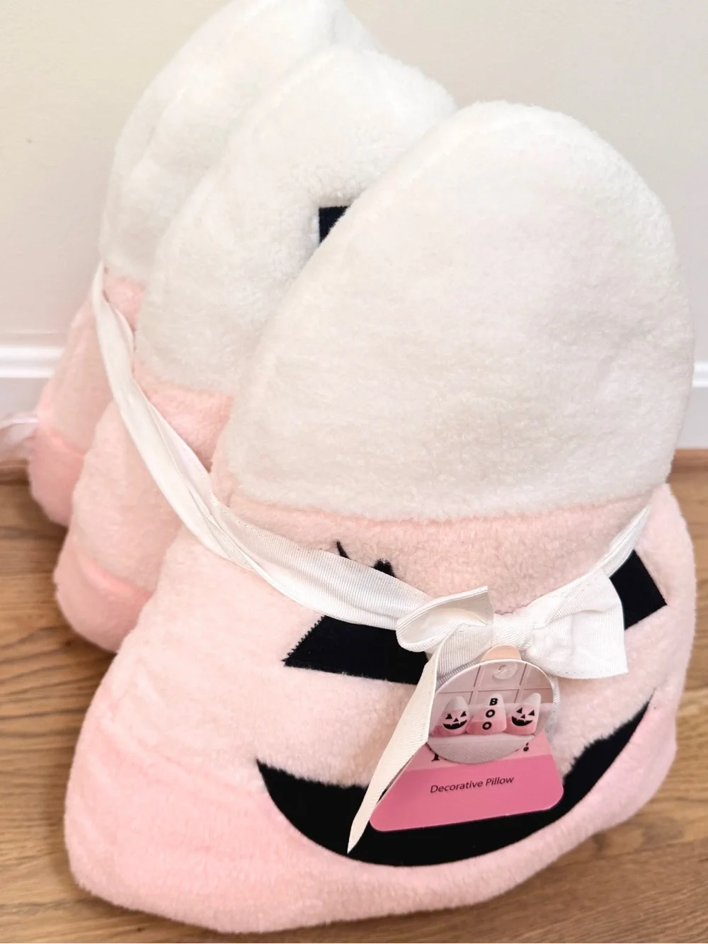 NEW Pink Candy Corn Halloween Pillows